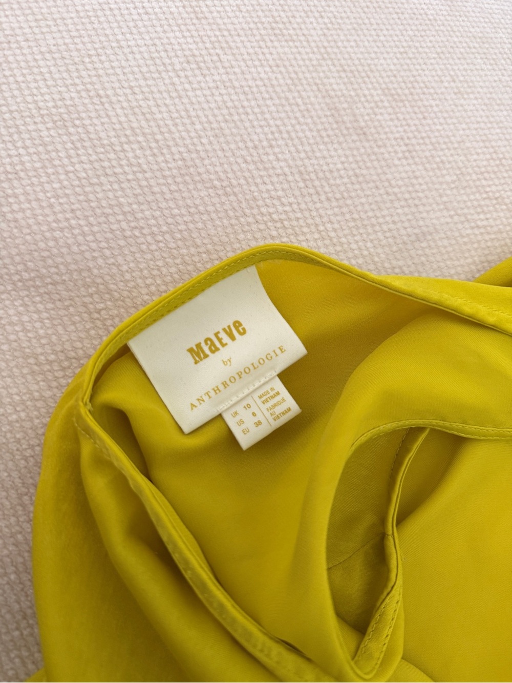Maeve Chartreuse Halter Cowl-Neck Tank - Picture 3 of 3
